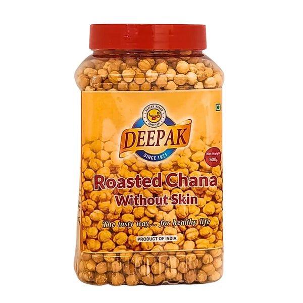 Deepak Kikärtor Rostade utan Skal 500g - Ett krispigt och hälsosamt snacks!