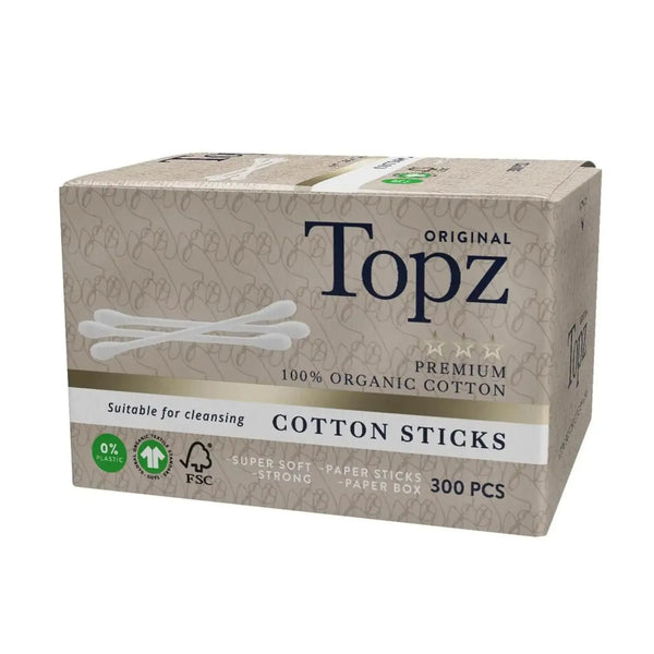 Topz Premium Bomullspinnar, Papper 300st