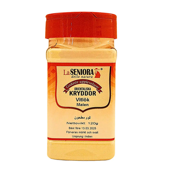 Leseniora Vitlök malen burk 120g - Kort datum (Bäst före 20250719)