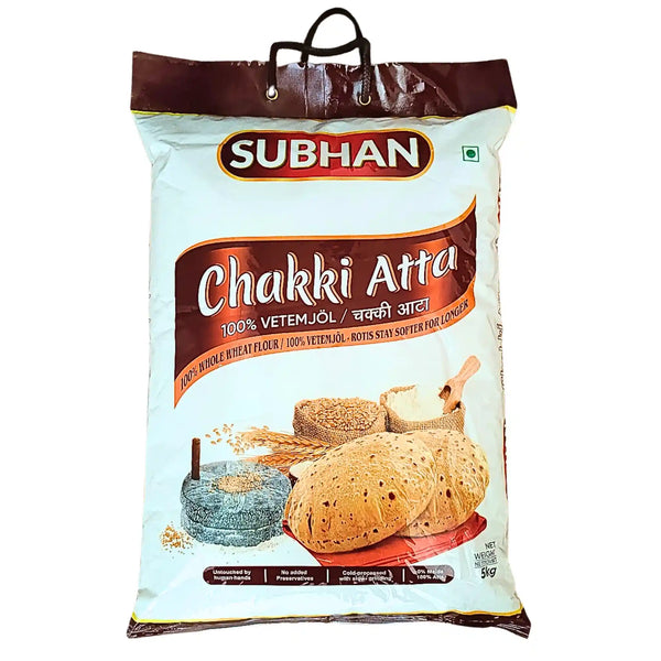 Subhan Chakki Atta 5kg (Utgånget datum nyligen med garanti)